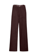Pantaloni a vita alta in velluto