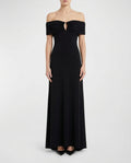 Abito lungo off-shoulder