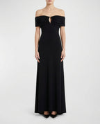 Abito lungo off-shoulder