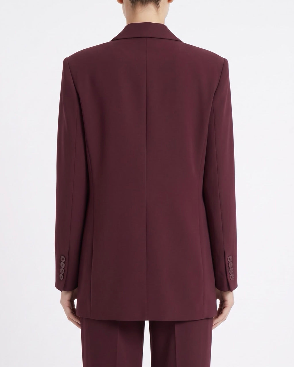 Blazer Doppiopetto Isabelle Blanche Bordeaux con Collo a Lancia