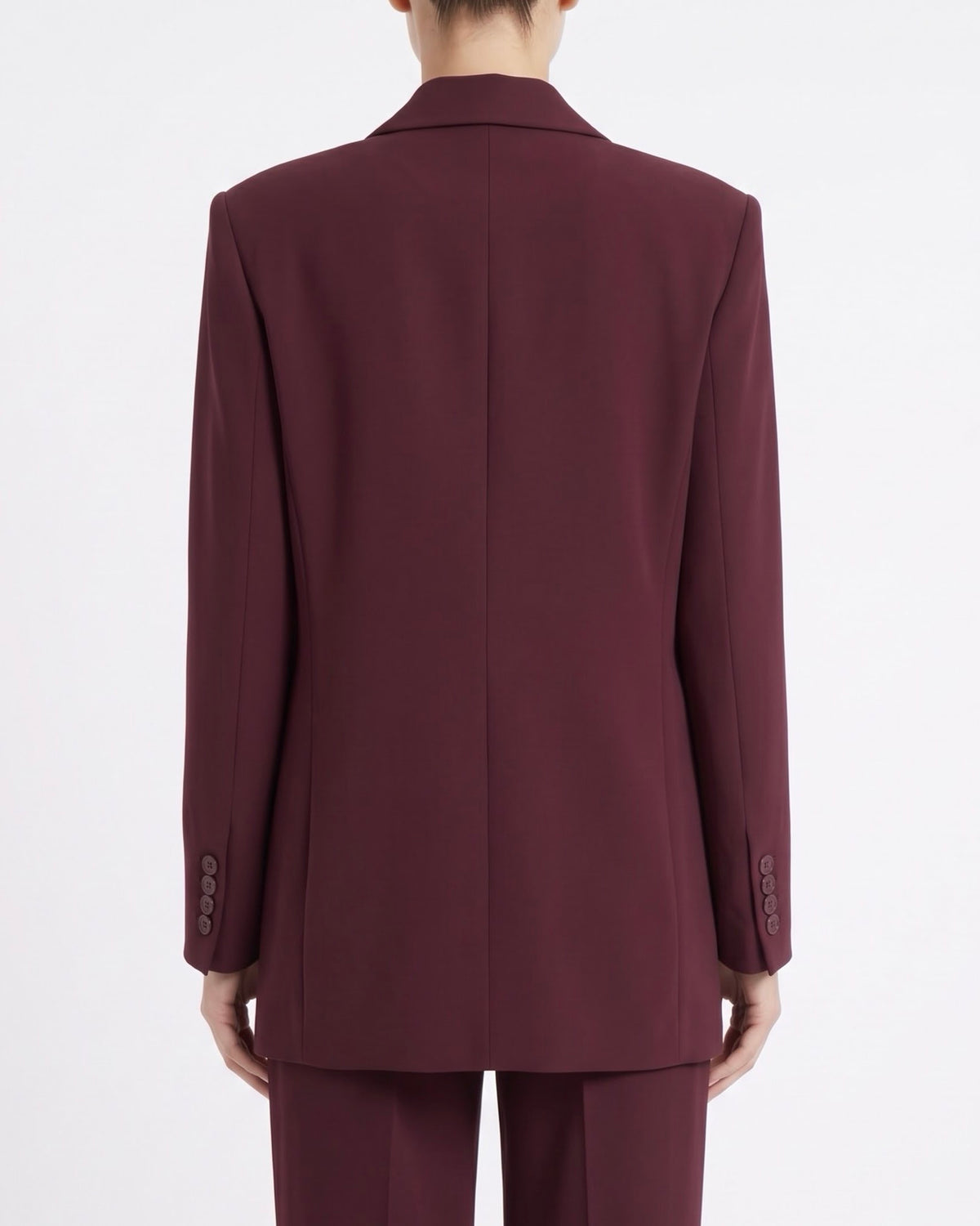 Blazer Doppiopetto Isabelle Blanche Bordeaux con Collo a Lancia