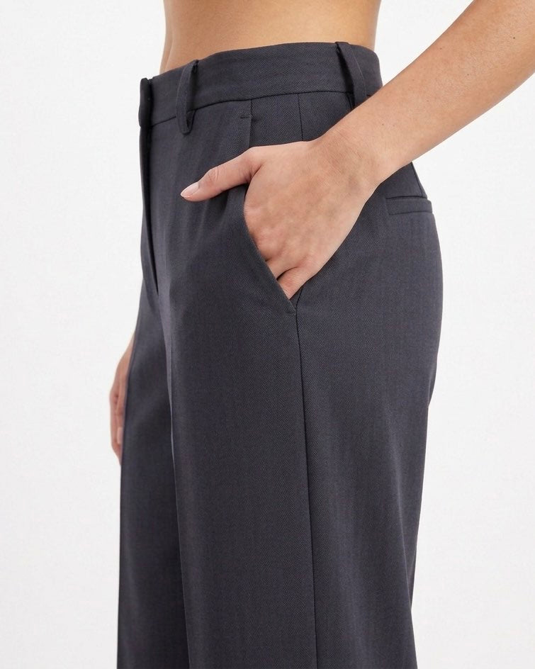 Pantalone Sartoriale Isabelle Blanche Regular Fit Antracite