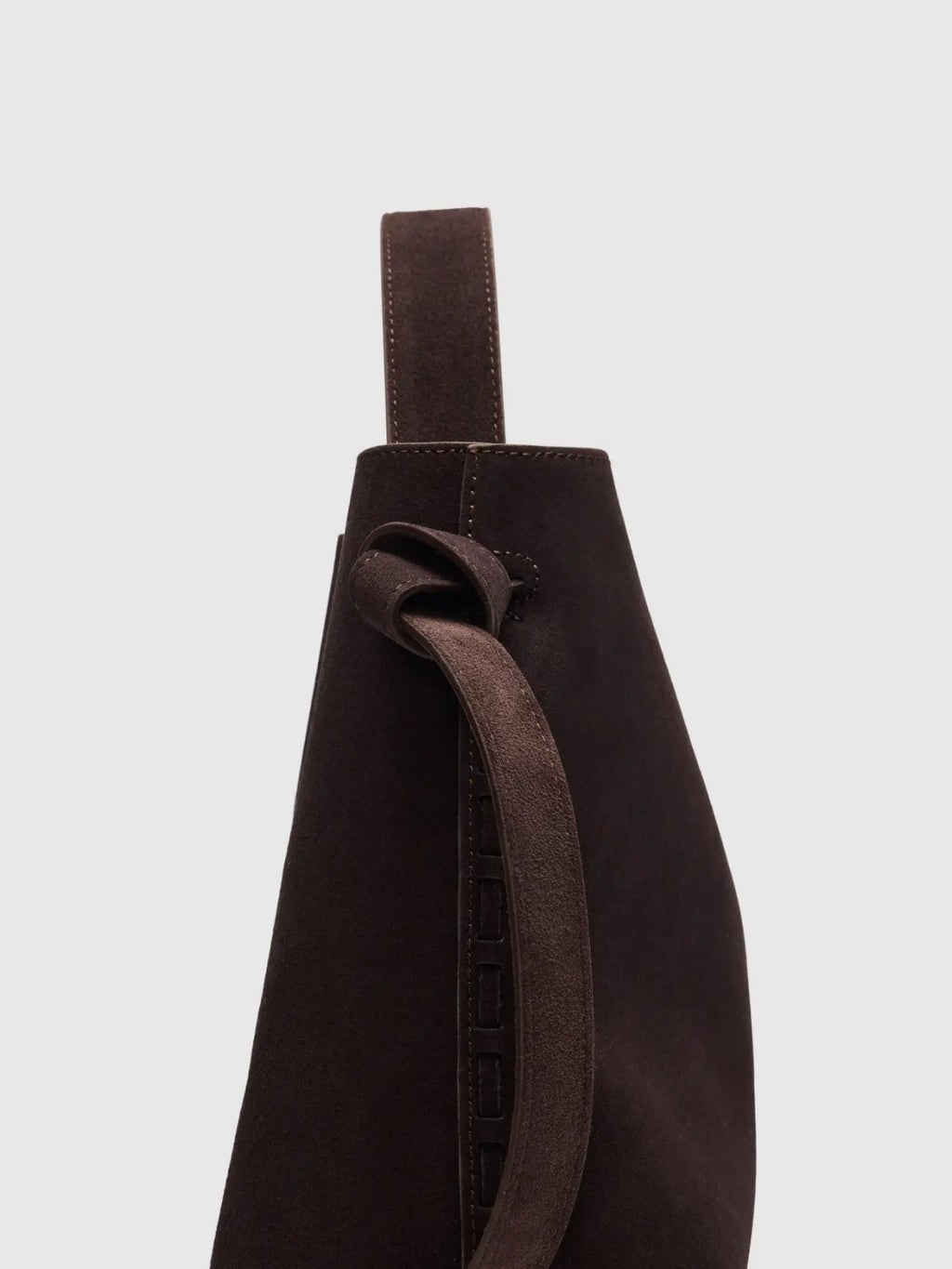 Selected Femme Borsa medium in pelle scamosciata Testa di moro