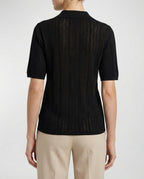 Polo in maglia traforata