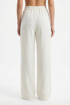 Pantaloni gessati palazzo