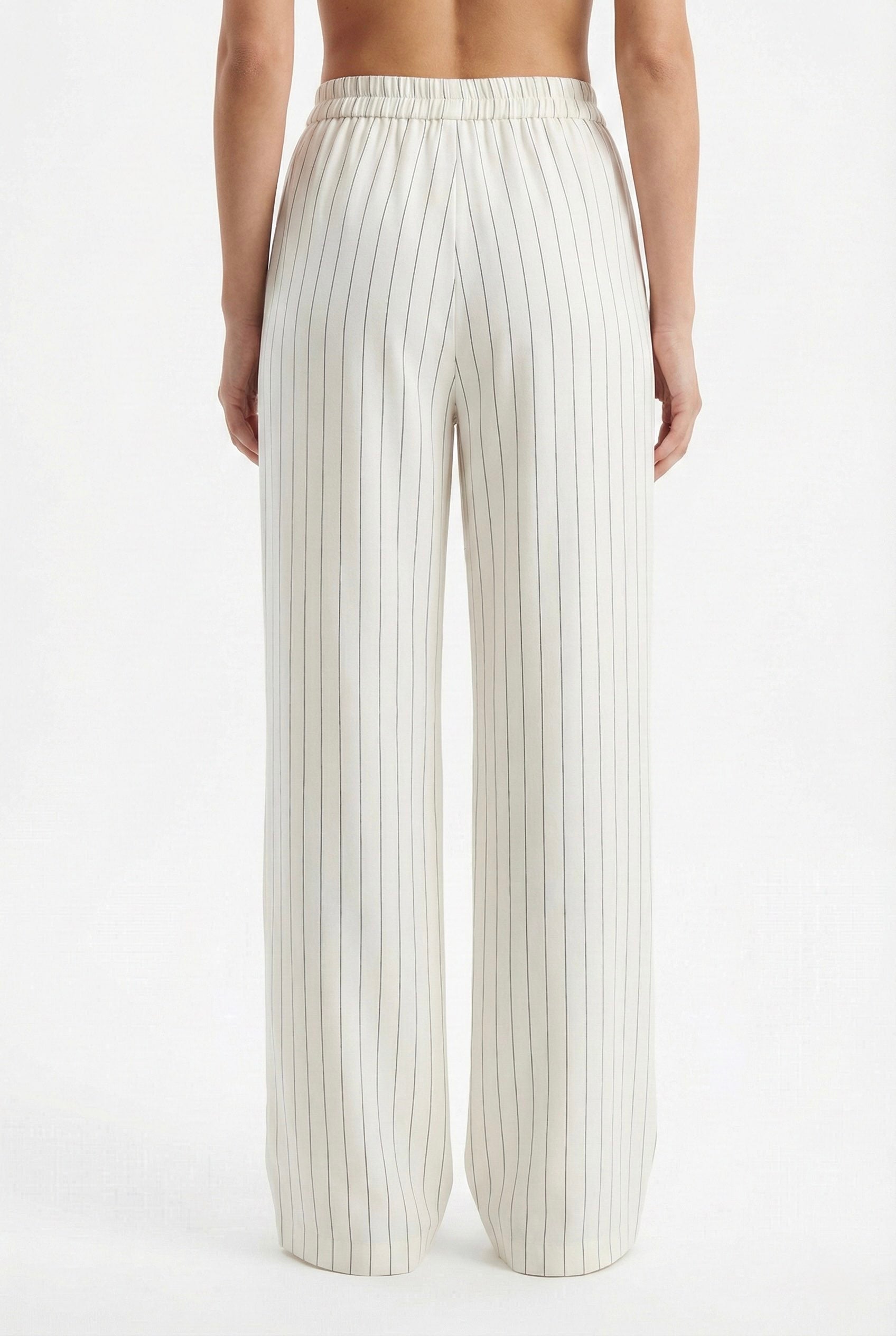 Pantaloni gessati palazzo