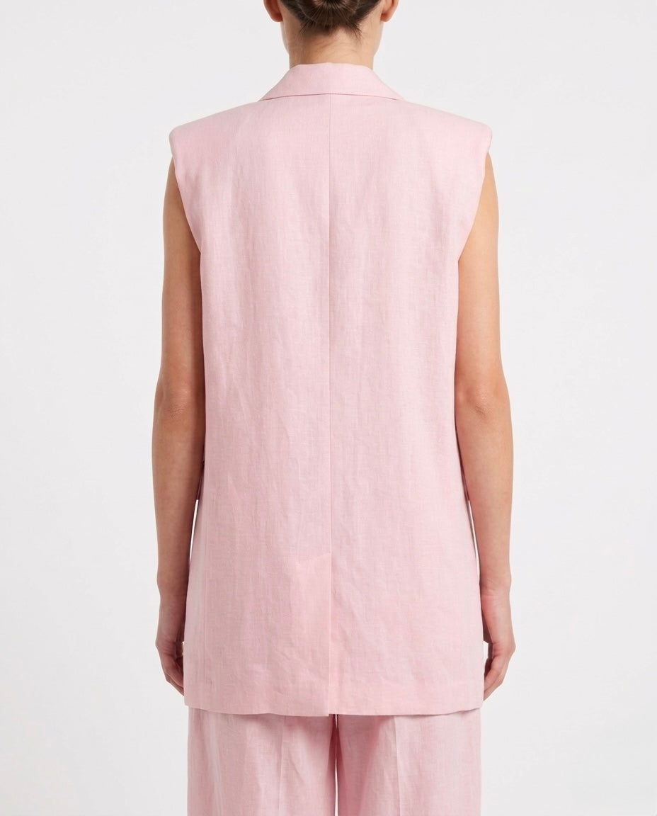 Gilet lungo sartoriale doppiopetto