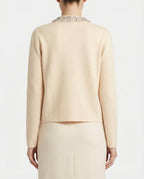 Cardigan con colletto gioiello