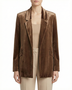 Giacca in velluto con revers classico