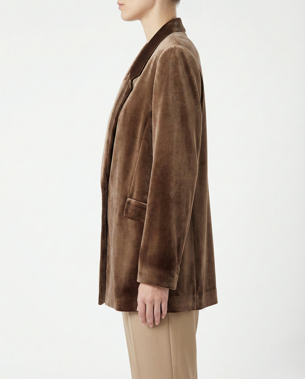 Giacca in velluto con revers classico