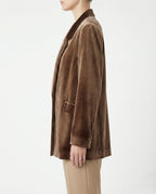 Giacca in velluto con revers classico