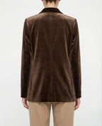 Giacca in velluto con revers classico