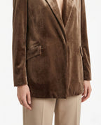 Giacca in velluto con revers classico