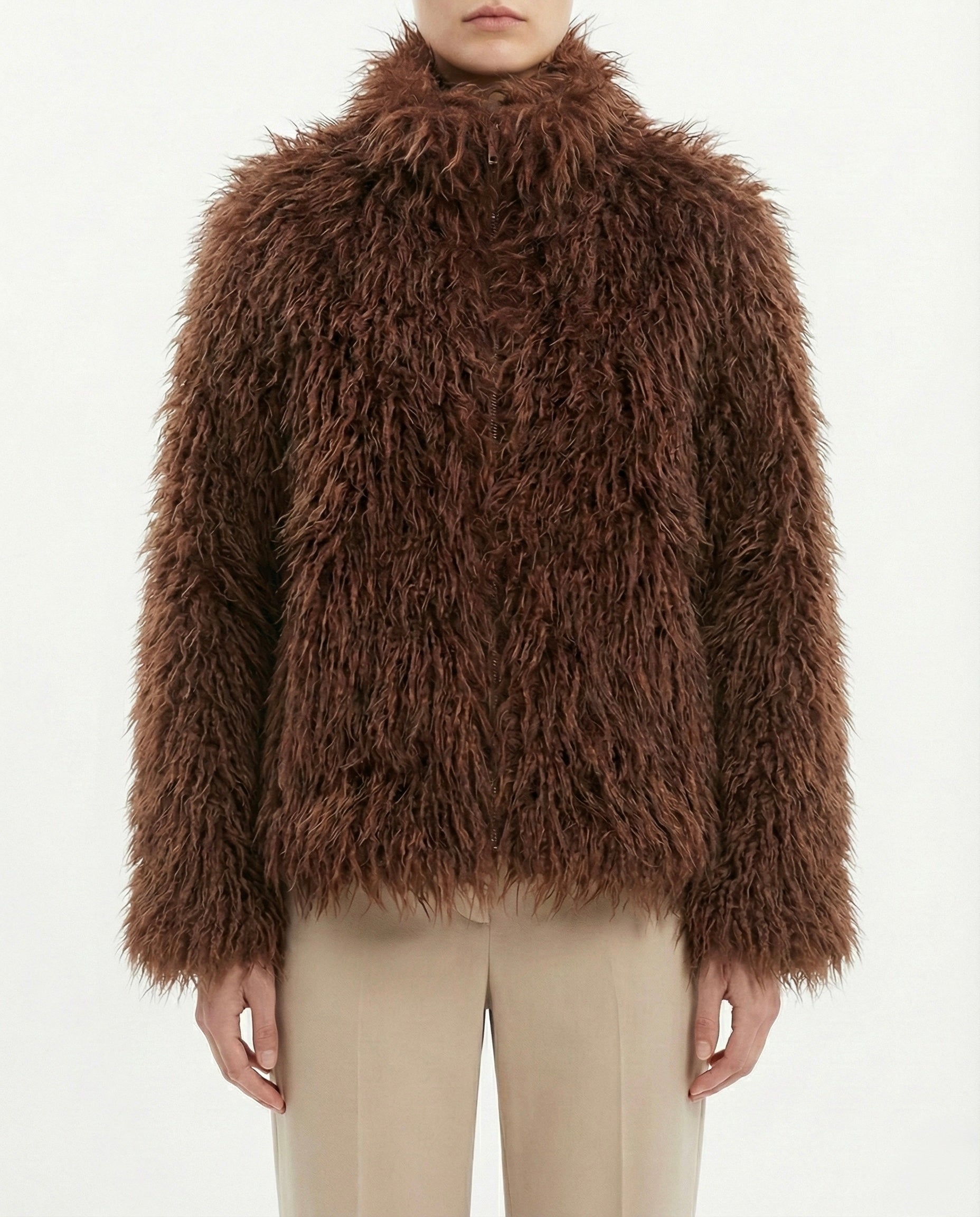 Giacca in eco-pelliccia effetto peluche