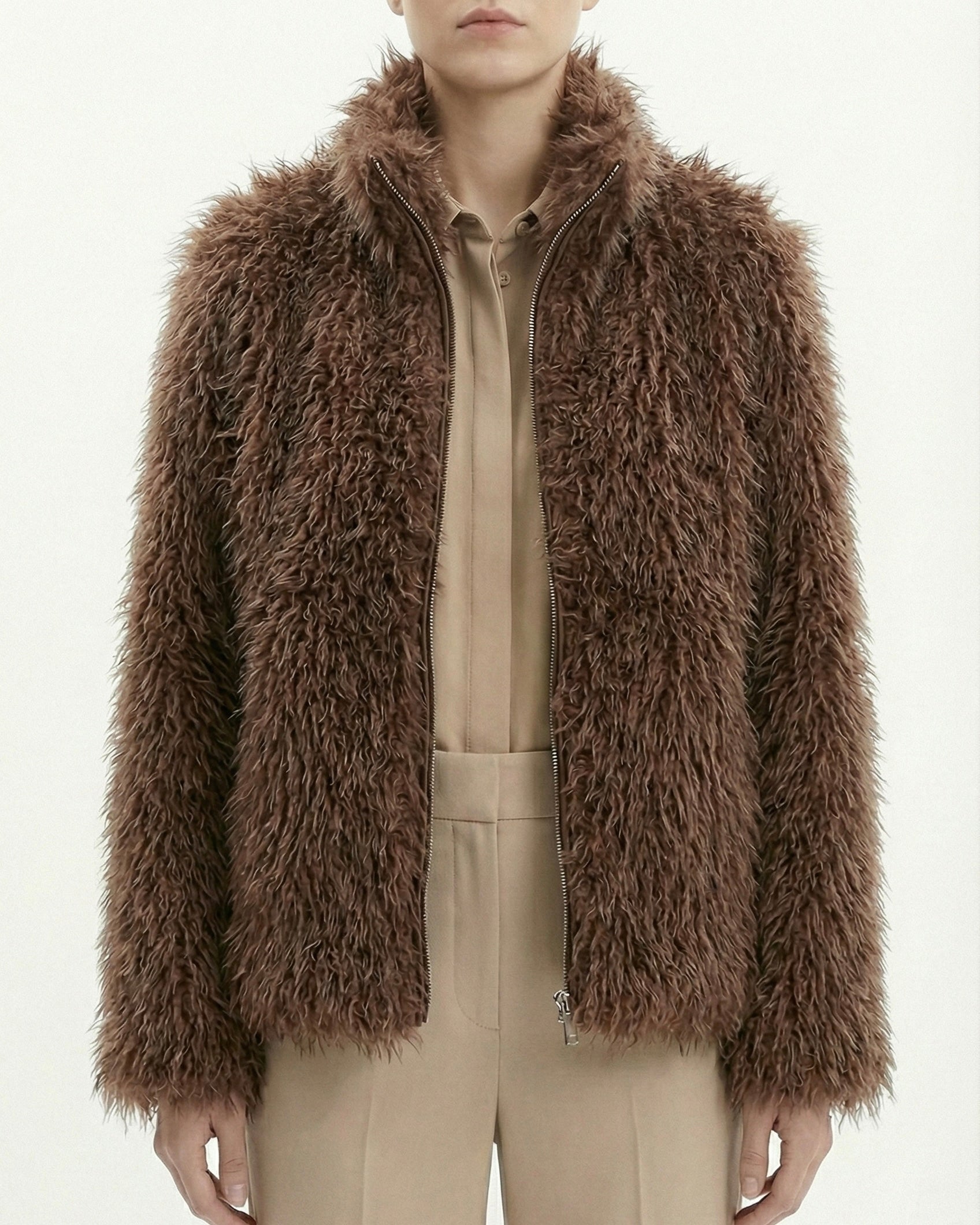 Giacca in eco-pelliccia effetto peluche