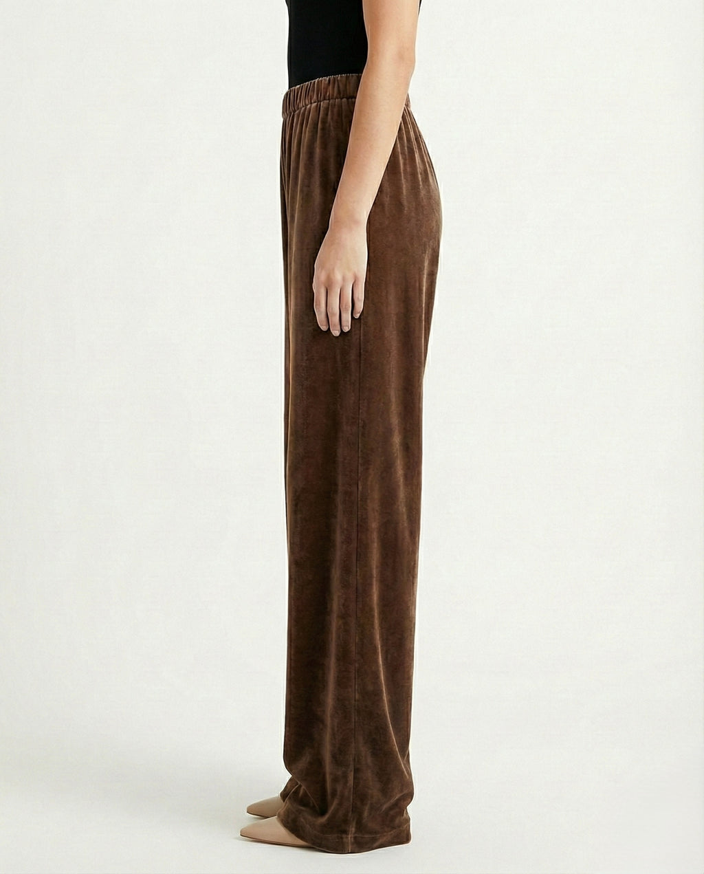Pantalone palazzo in velluto elegante