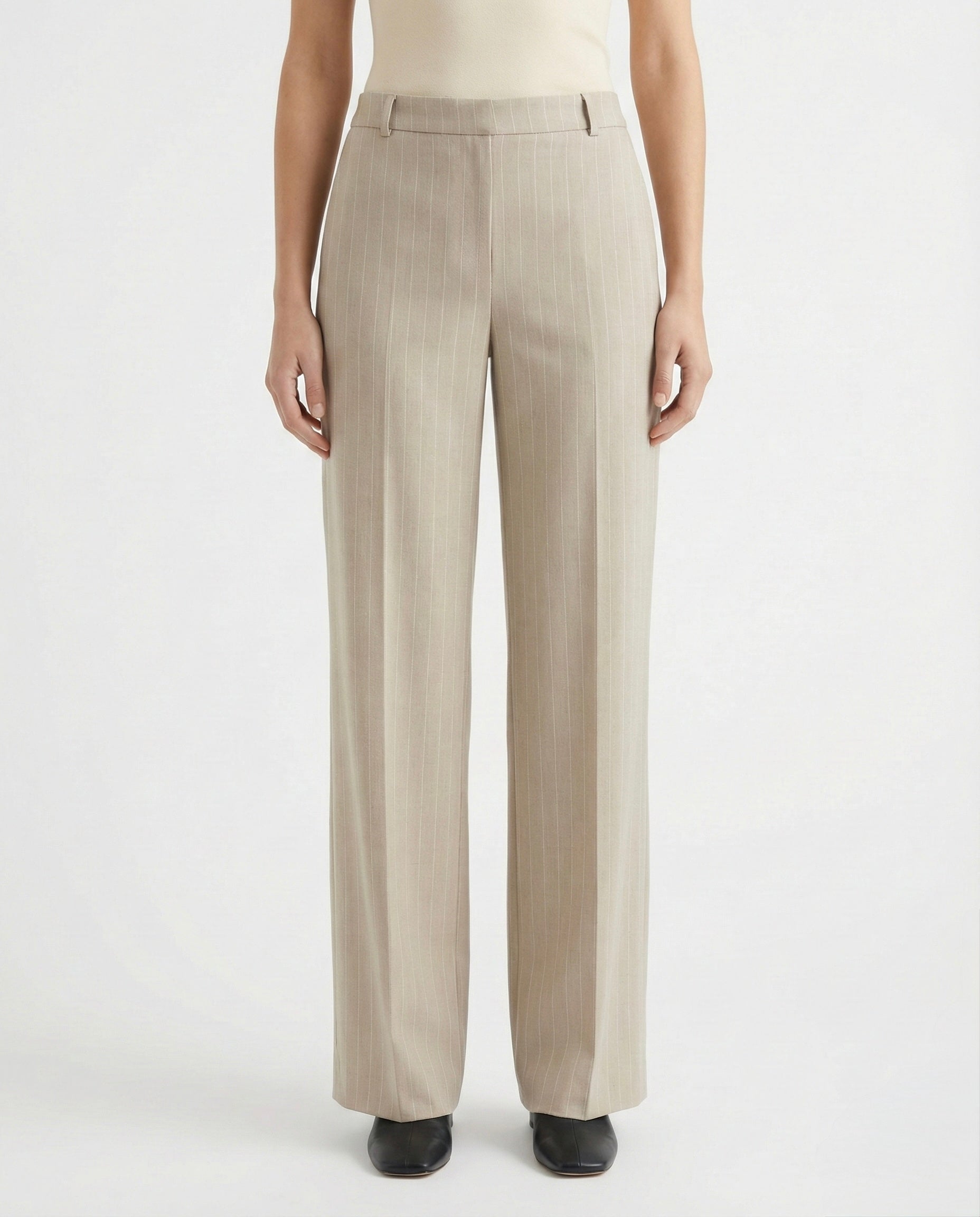 Pantaloni a Gamba Larga a Righe