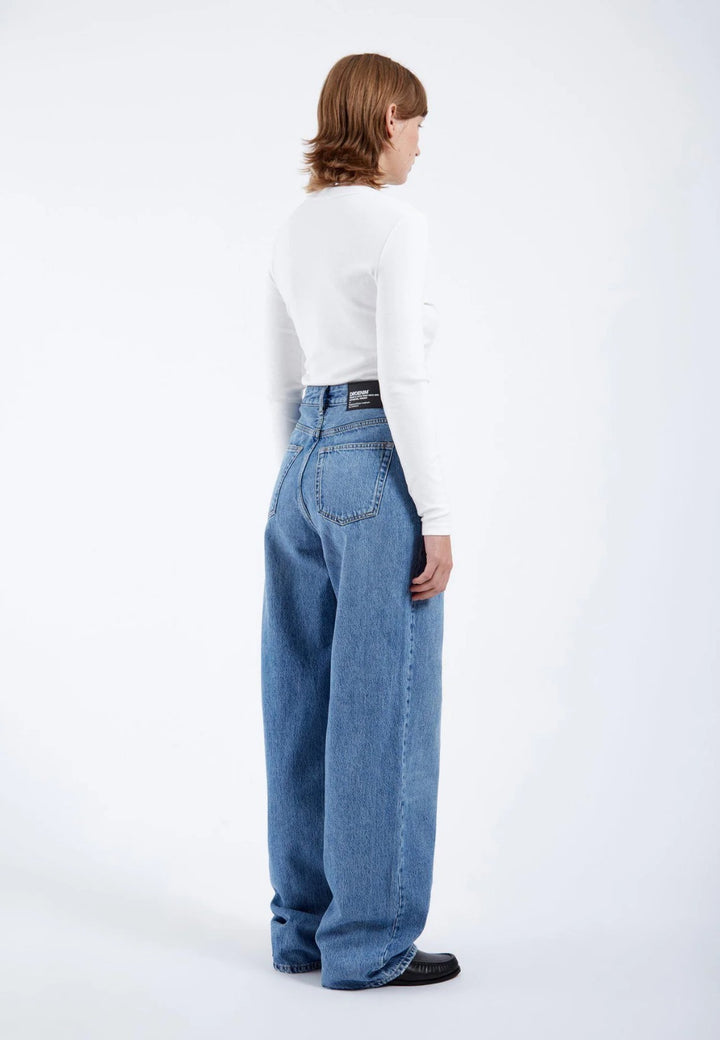 Jeans wide leg a vita alta