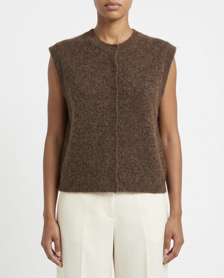 Gilet Selected Femme in misto lana e alpaca