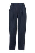 Pantaloni Gamba Dritta a Righe Blu