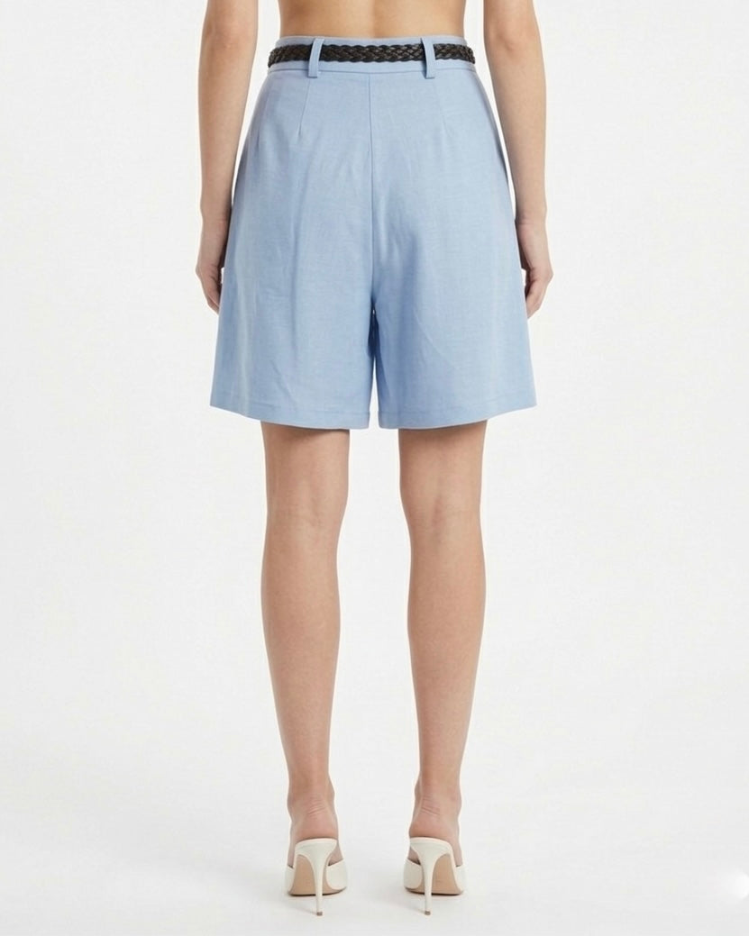 Bermuda con cintura intrecciata