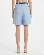 Bermuda con cintura intrecciata