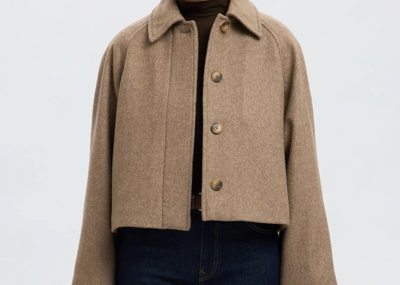 Giacca in lana a spina di pesce