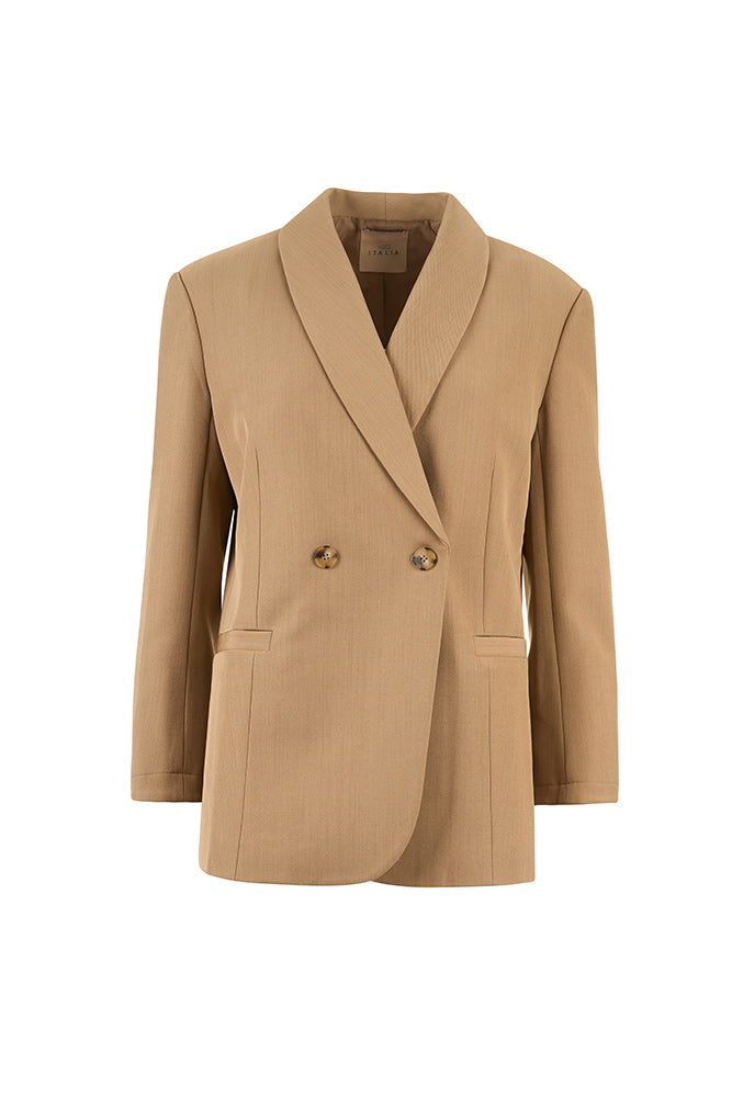 Blazer con revers sciallato