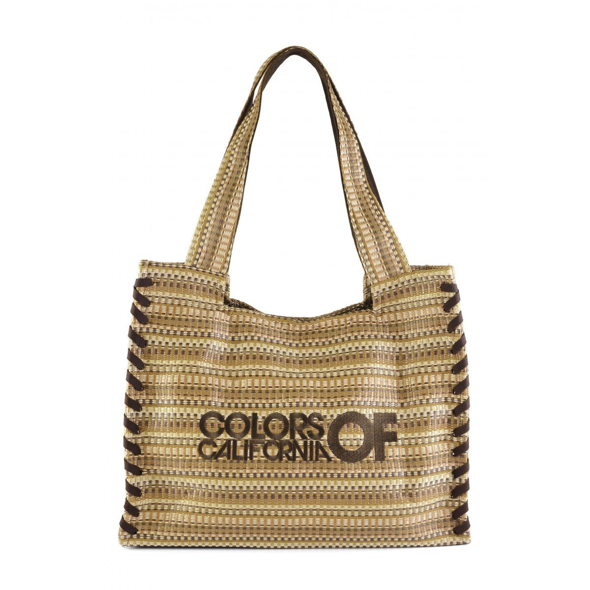 Borsa shopper in rafia multicolor