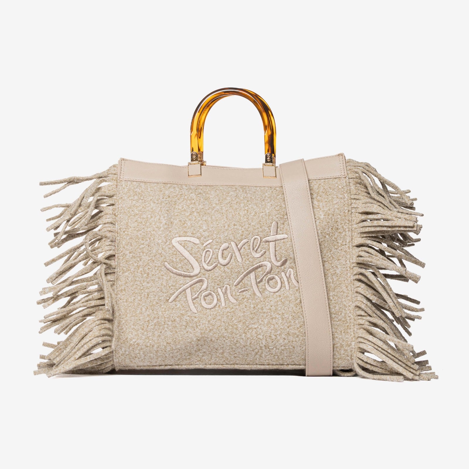 Jacqueline Tote Small frange e manici bambo