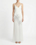 Abito Lungo con Dettagli di Strass