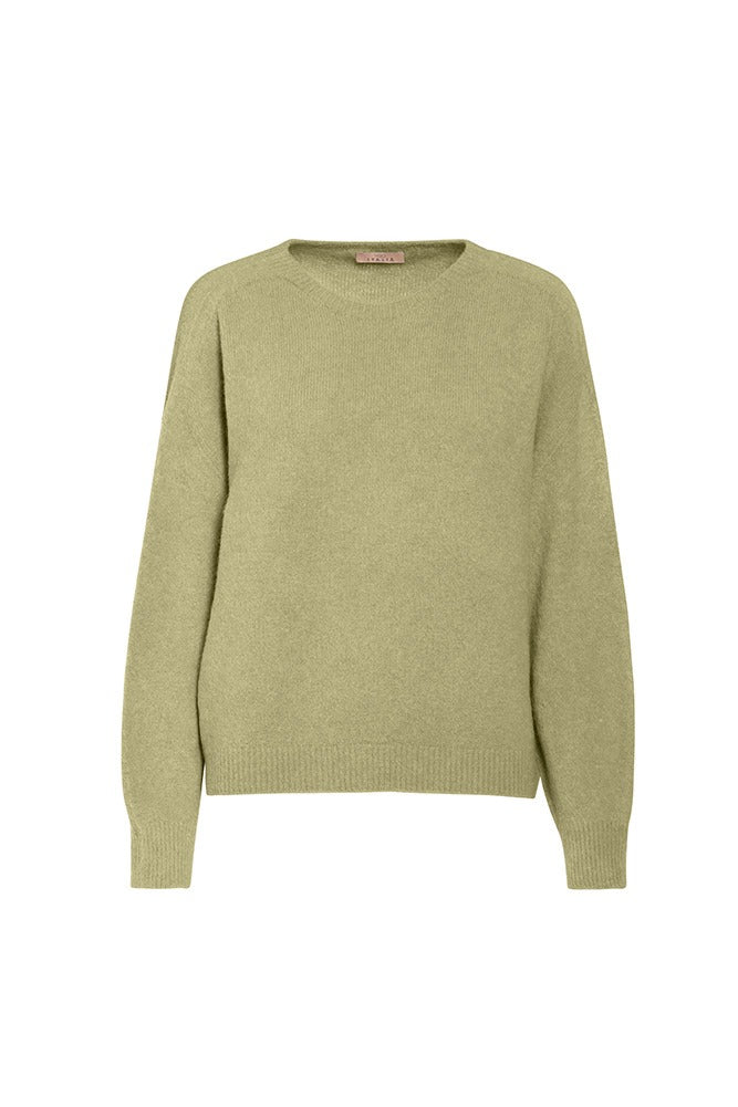 Maglione girocollo in misto alpaca