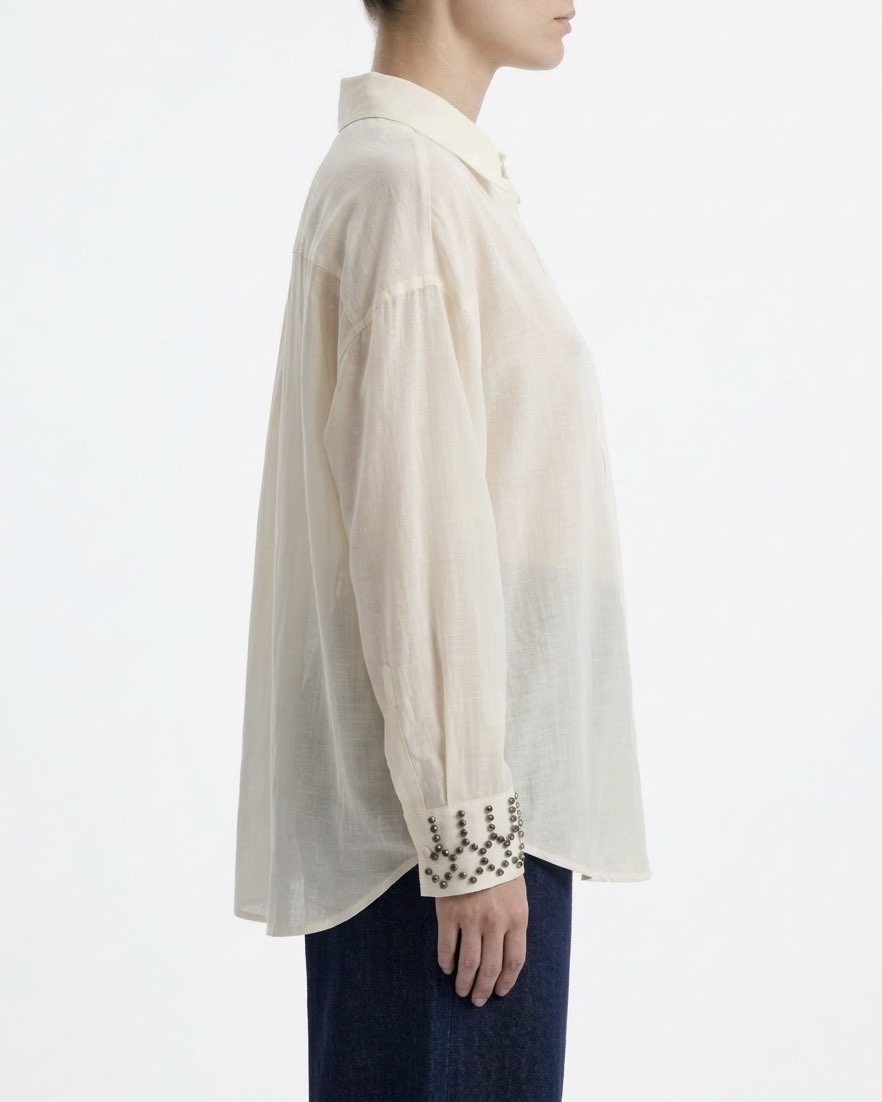 Camicia fluida con polsini gioiello H2O Italia