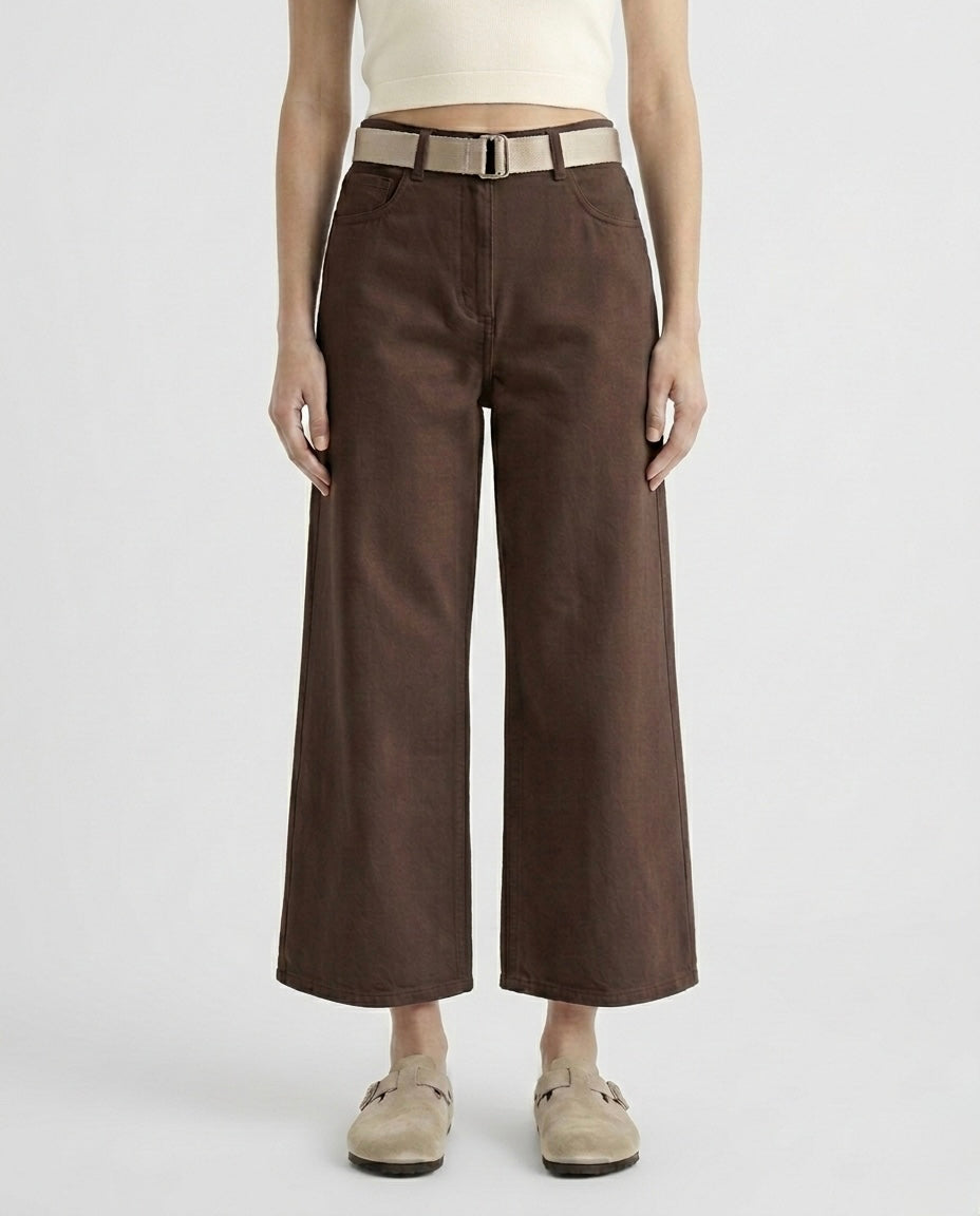 Pantalone ampio con cintura