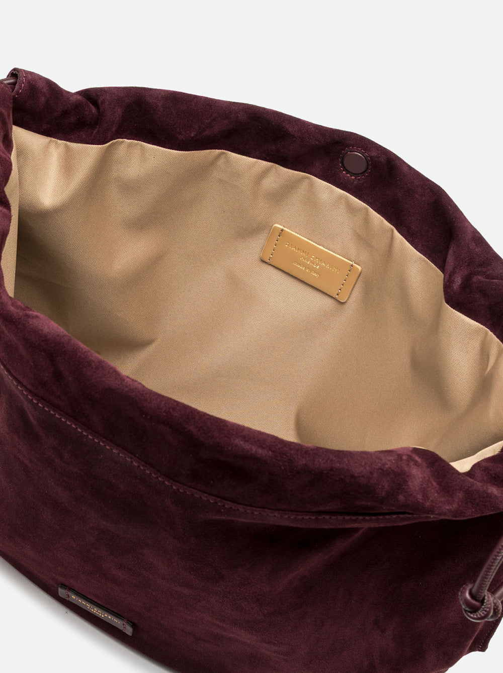 Borsa a Spalla Gianni Chiarini Morgana Grande in Pelle Scamosciata Amarone