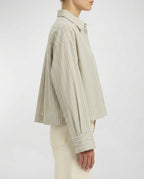 Camicia cropped in cotone