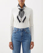 Foulard quadrato fantasia geometrica