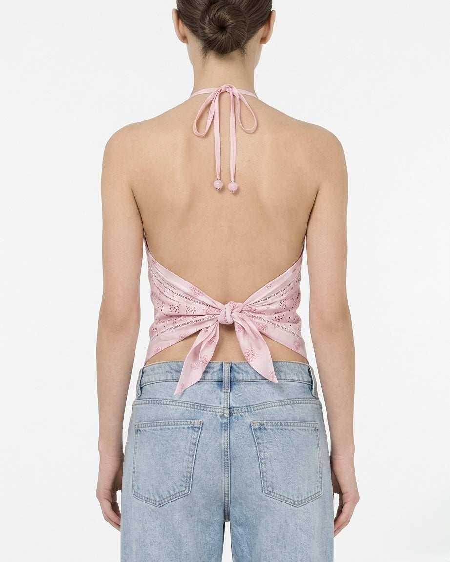 Top in cotone sangallo