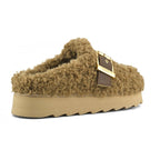 Sabot teddy con maxi fibbia