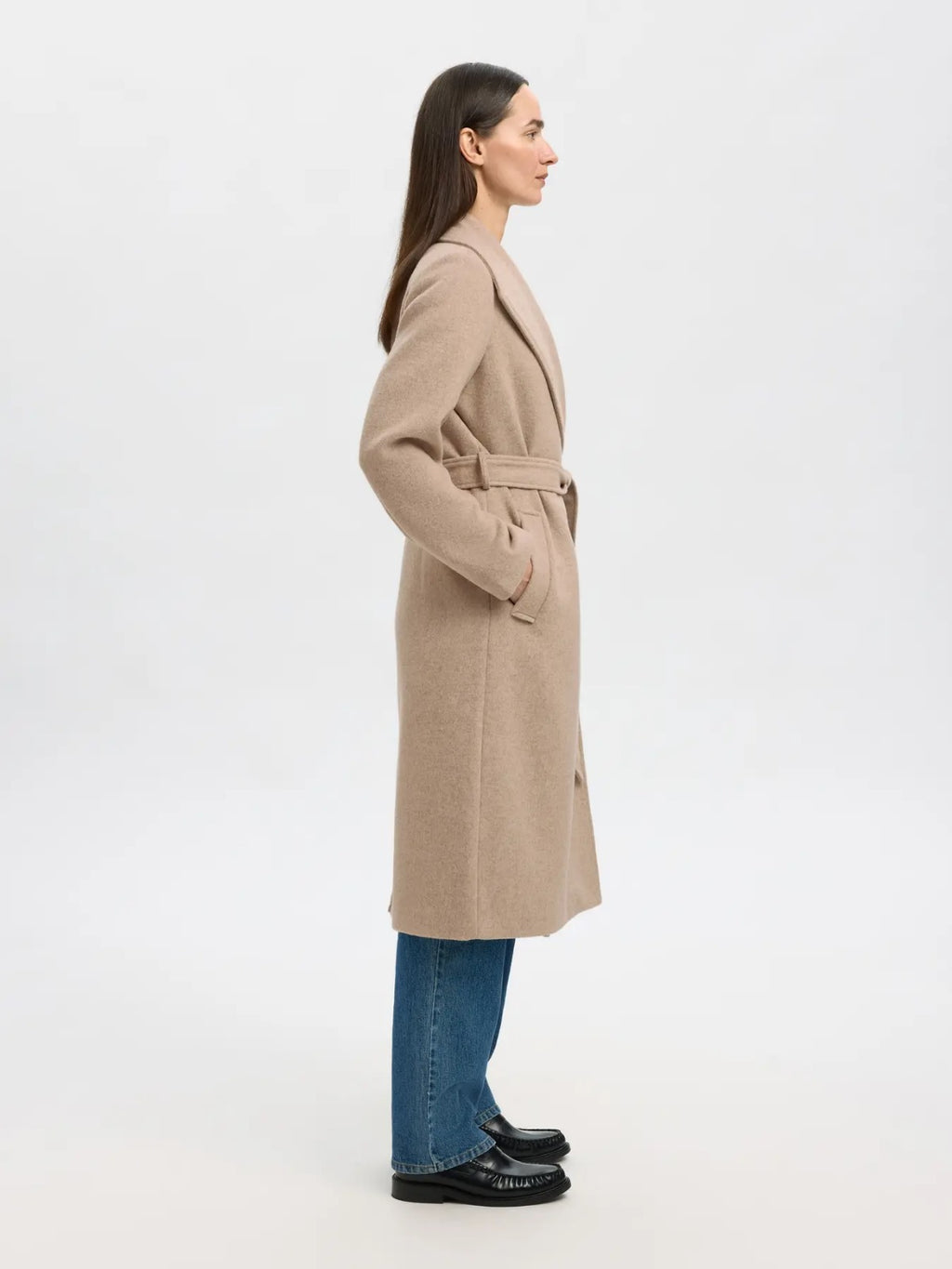 Cappotto lungo in lana