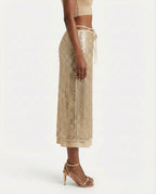 Gonna mini paillettes oro