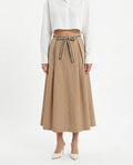 Gonna midi con cintura