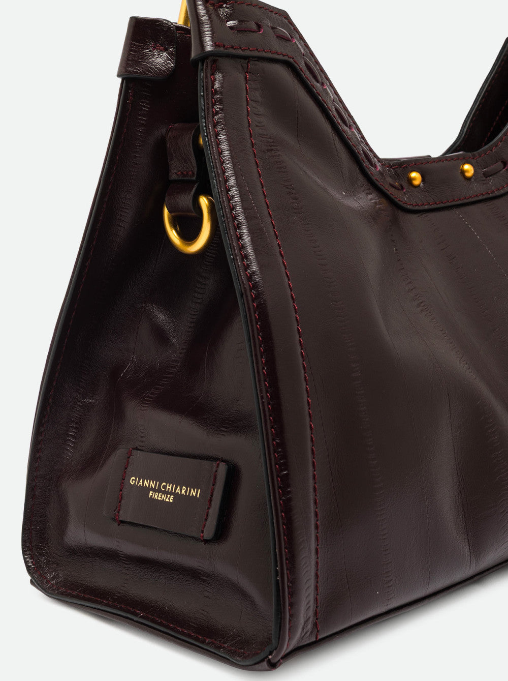 Borsa a Mano Aurora Gianni Chiarini in Pelle  Anguilla Antique Ruby