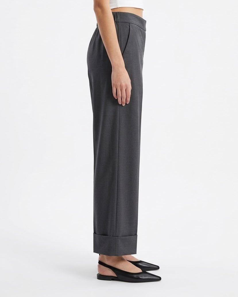 Pantalone H2O Italia Bruciato, Nero, Grigio e Blu con Fondo Risvoltato