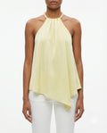 Top halter drappeggiato