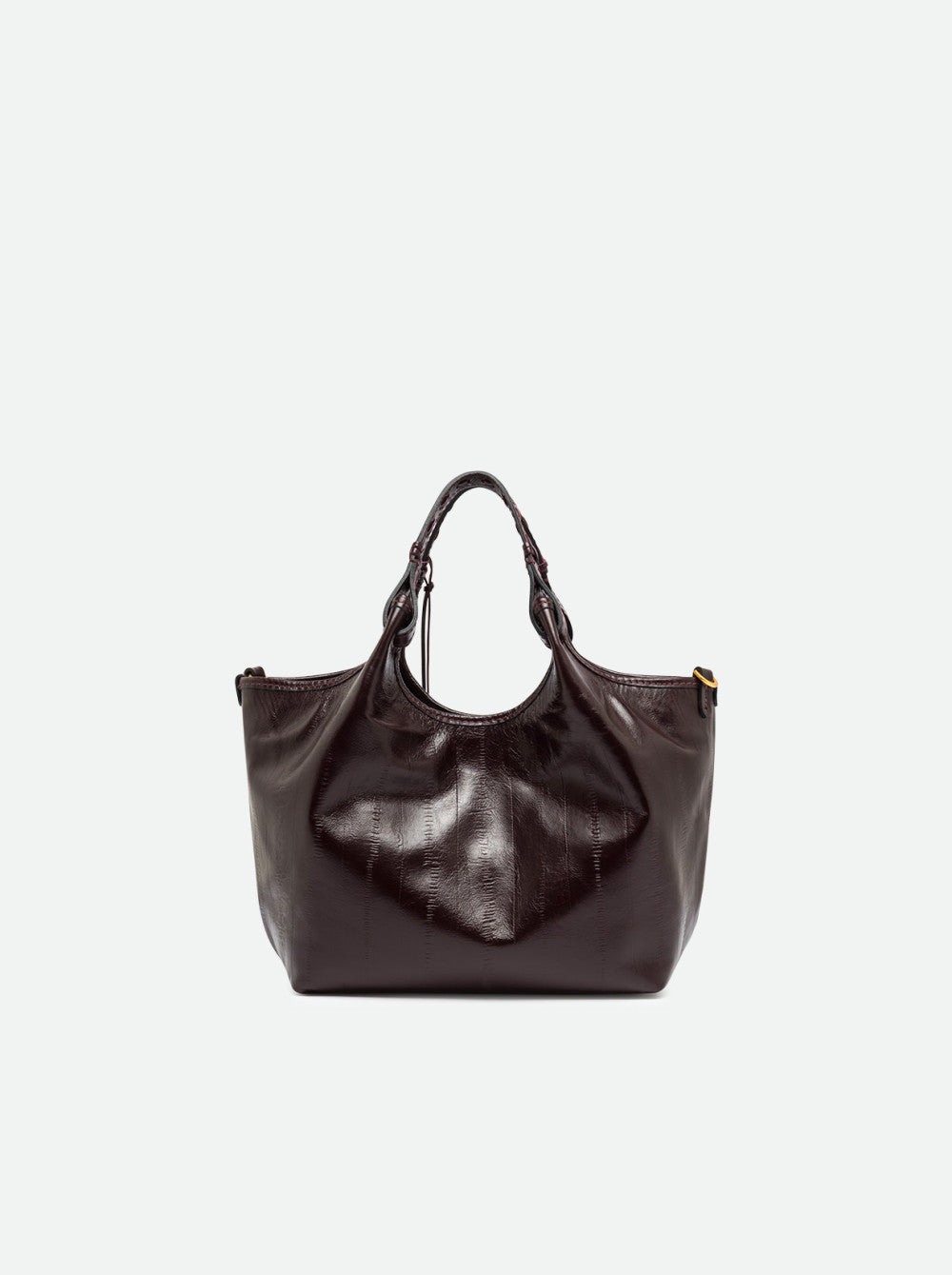 Borsa a Mano Dua Gianni Chiarini in Pelle Anguilla Antique Ruby Media