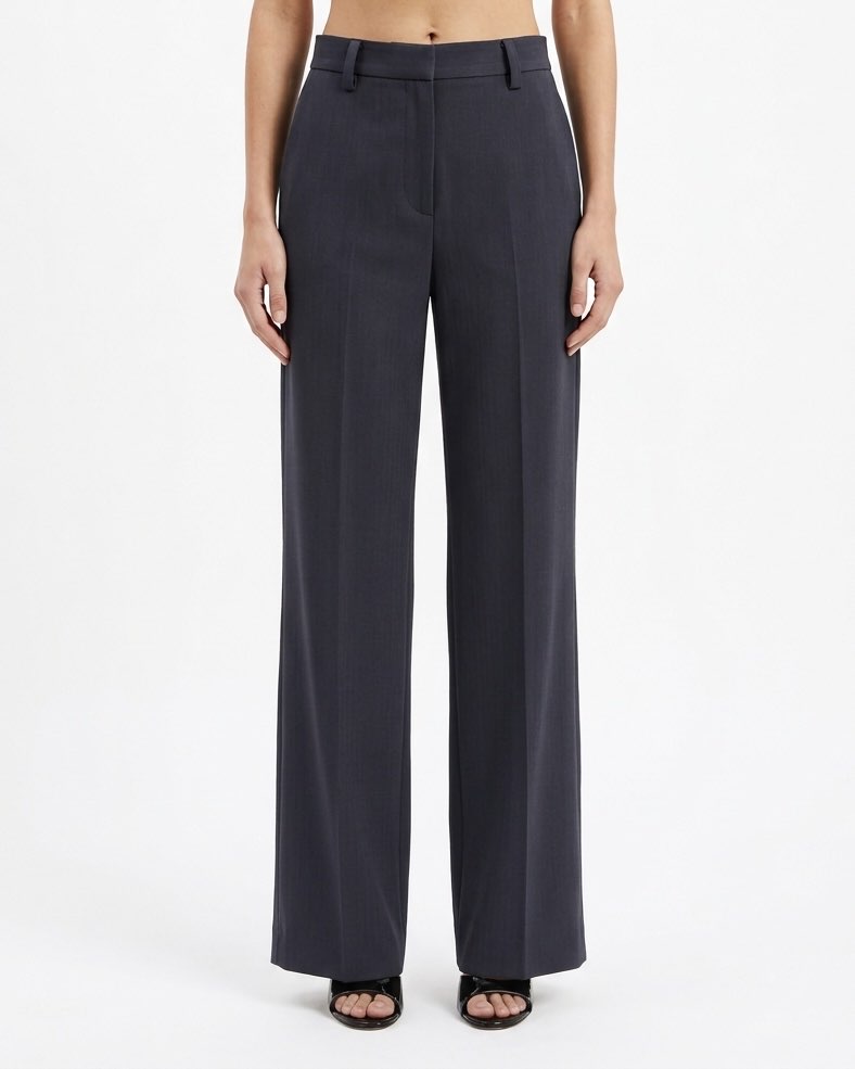Pantalone Sartoriale Isabelle Blanche Regular Fit Antracite