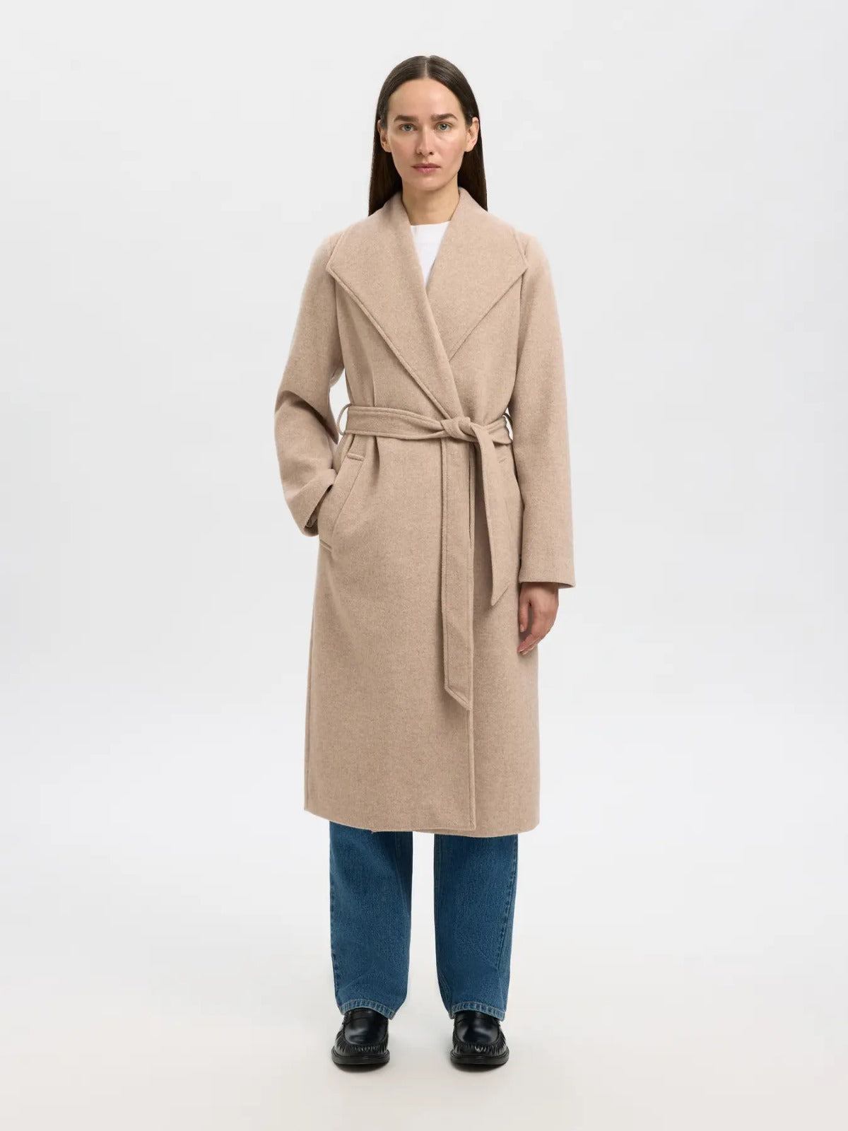 Cappotto lungo in lana