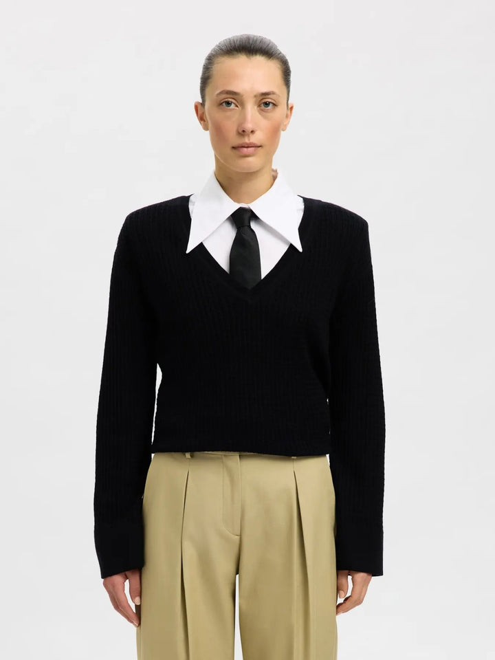 Maglione con scollo a V
