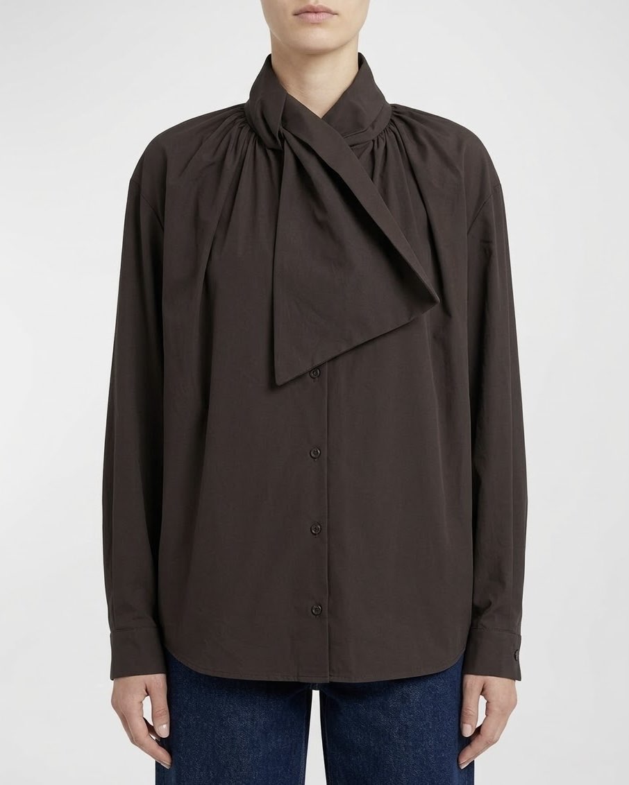 Camicia con fiocco al collo H2O Italia
